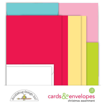 Christmas Assortment Cards & Envelopes - Candy Cane Lane - Doodlebug