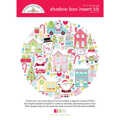 Candy Cane Lane Shadow Box Kit - Doodlebug