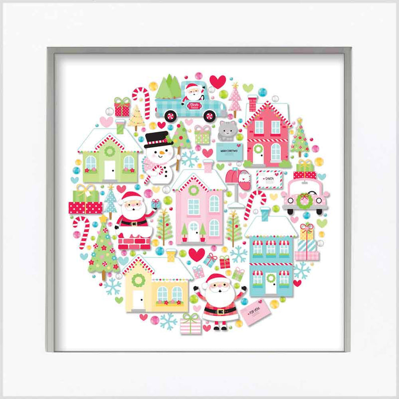 Candy Cane Lane Shadow Box Kit - Doodlebug