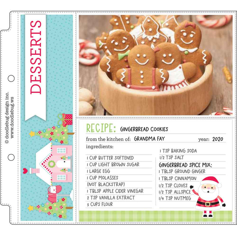 Candy Cane Lane Recipe Cards - Doodlebug