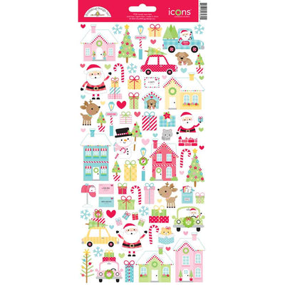Candy Cane Lane Icons Stickers - Doodlebug