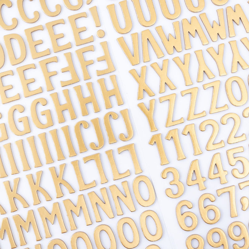 Alphabet Thickers with Gold Foil Accents - Brighton Collection - BoBunny
