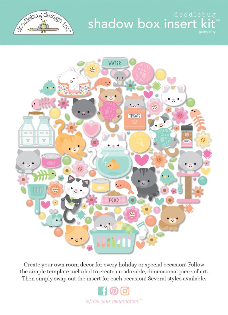 Shadow Box Insert Kit - Pretty Kitty Collection-Doodlebug Design