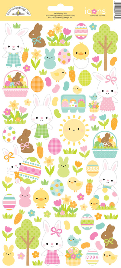 Bunny Hop Icons Stickers - Doodlebug