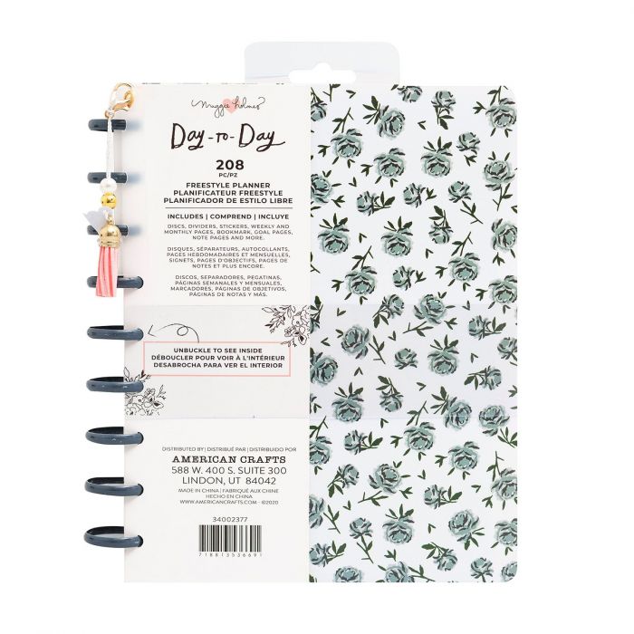 Blue Floral Planner - Day-To-Day - Maggie Holmes - Crate Paper - Clearance