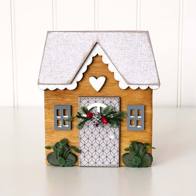 Small Christmas House - Unfinished Wood Craft - Home - Foundations Decor