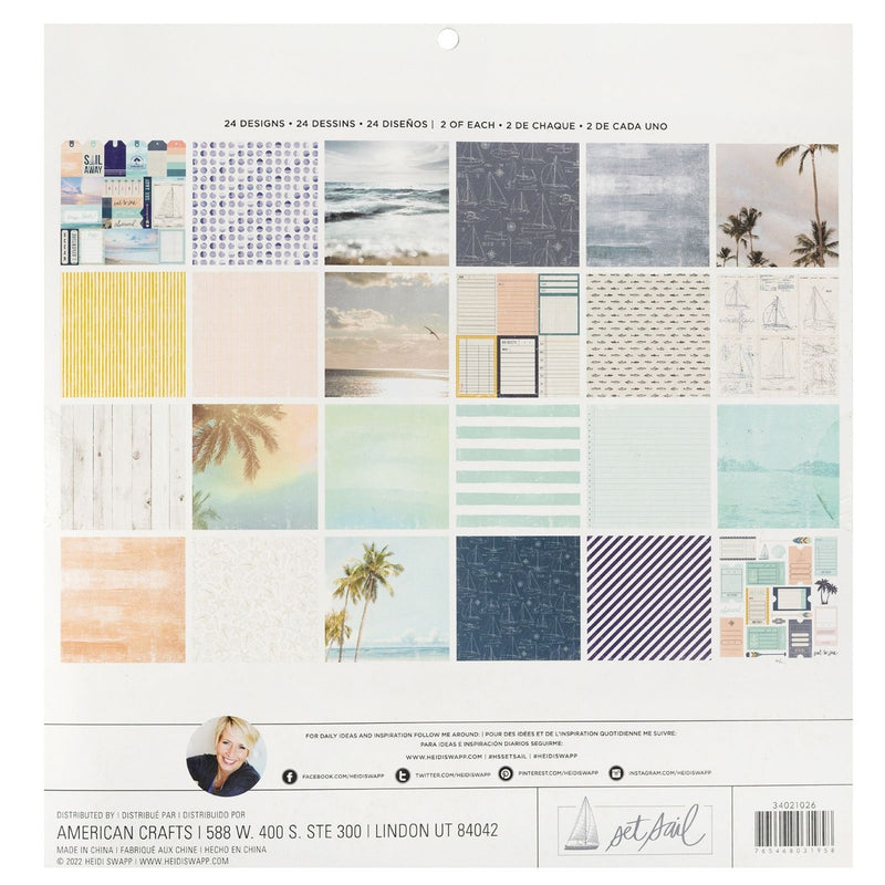  Paper Pad, 12x12- Heidi Swapp - Set Sail Collection - American Crafts