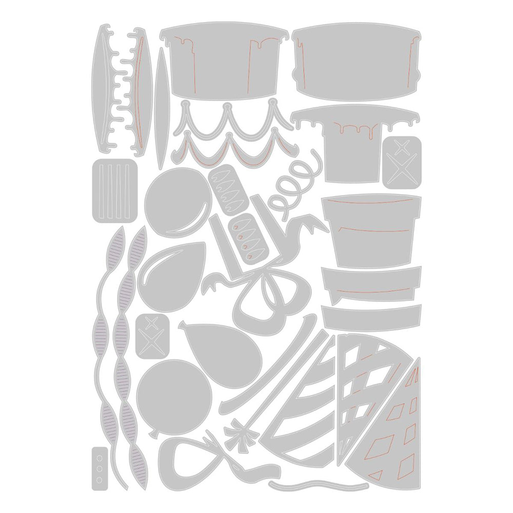 Celebrate Colorize Thinlits Die Set - Tim Holtz - Sizzix