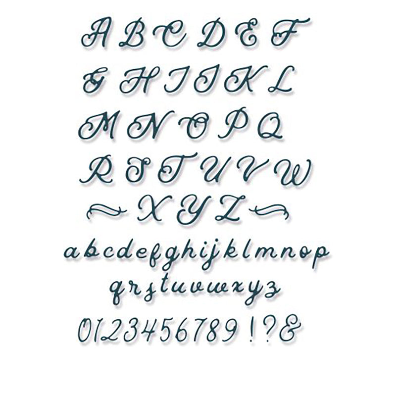 Scripted Alphabet Thinlits Die Set - Jennifer Ogborn - Sizzix