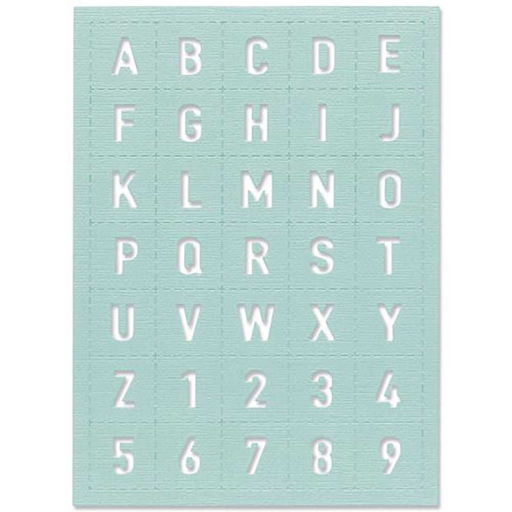 Tile Alphanumeric Thinlits Die Set - Eileen Hull - Sizzix