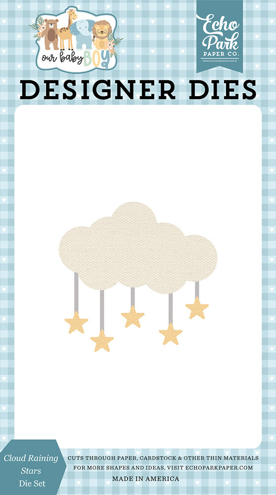 Cloud Raining Stars Die Set - Our Baby Boy - Echo Park