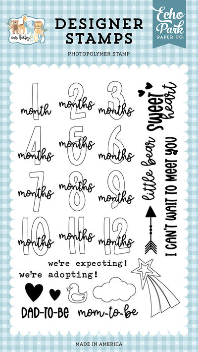 Months Stamp Set - Our Baby Boy - Echo Park