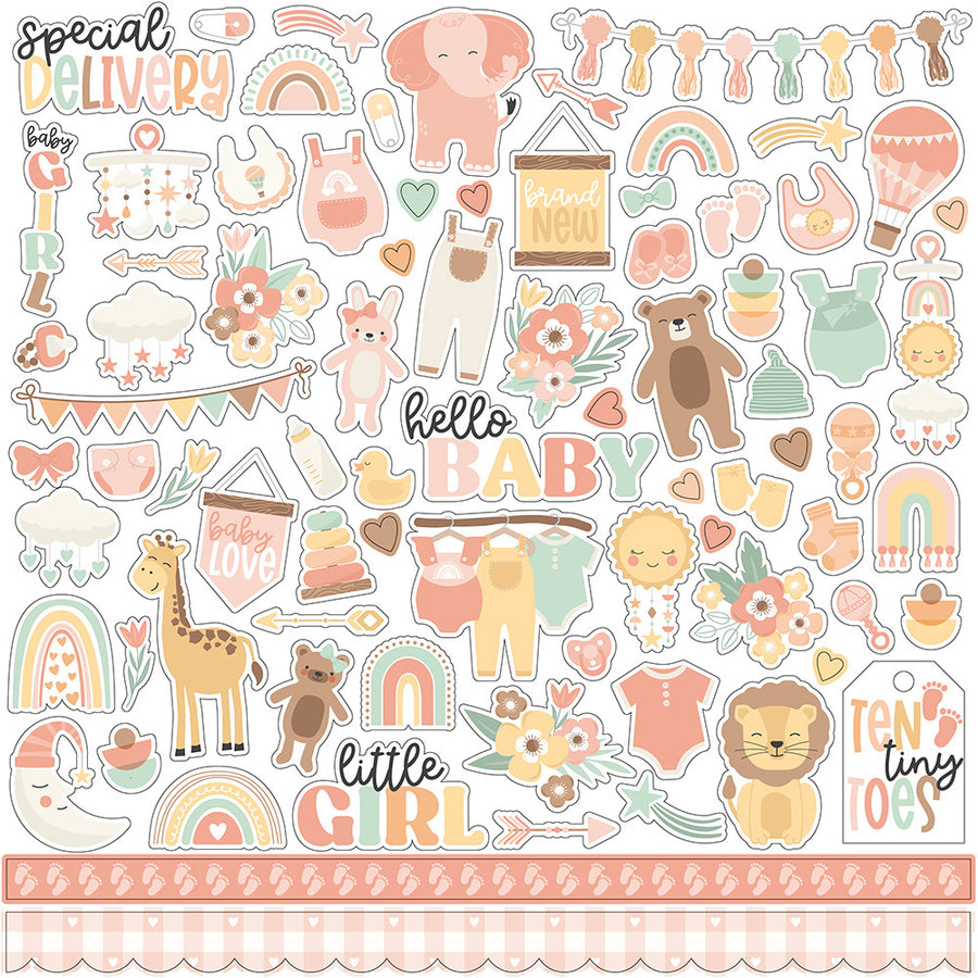 Element Stickers - Our Baby Girl -Echo Park