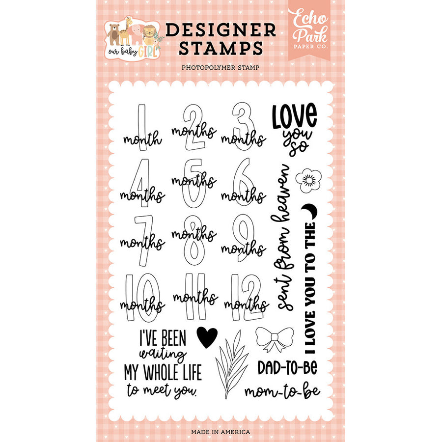 Months Stamp Set - Our Baby Girl - Echo Park