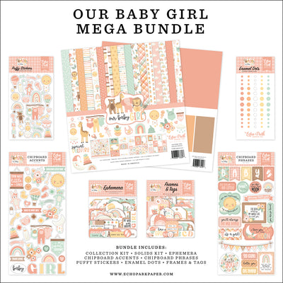 Mega Bundle, 12 x 12 - Our Baby Girl -  Echo Park