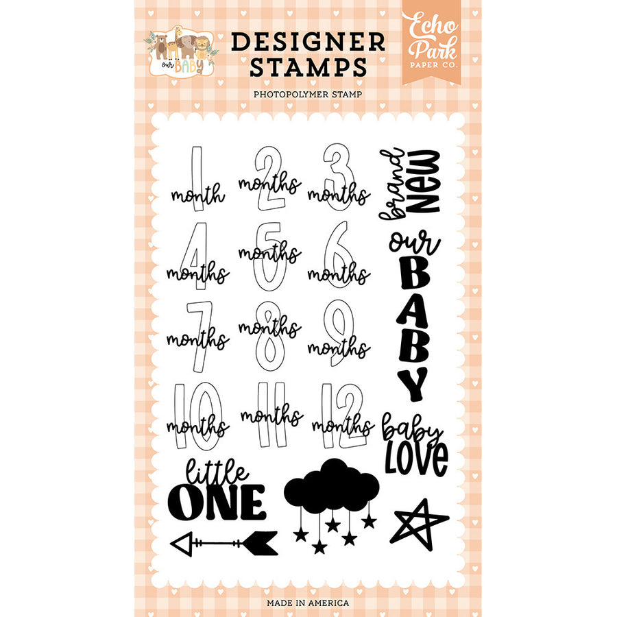 Our Baby Months Stamp Set - Echo Park