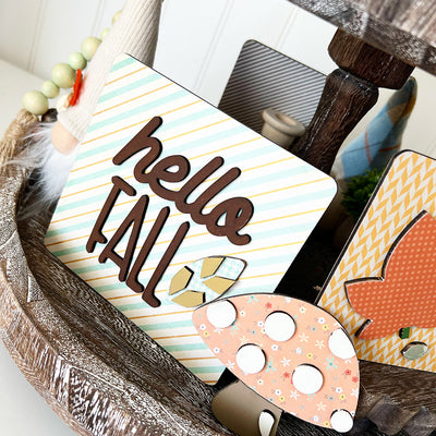 Hello FALL Set - Tiered Tray Collection - Foundations Decor