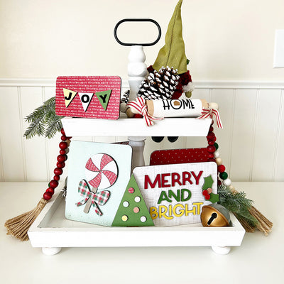 Merry and Bright Set - Tiered Tray Collection - Foundations Decor