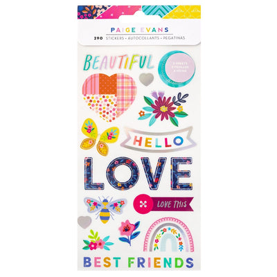 Sticker Book with Holographic Foil Accents - Paige Evans - Blooming Wild Collection - American Crafts
