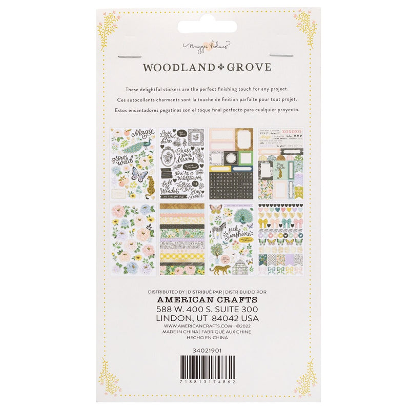 Sticker Book with Gold Foil Accents - Maggie Holmes - Woodland Grove Collection - American Crafts