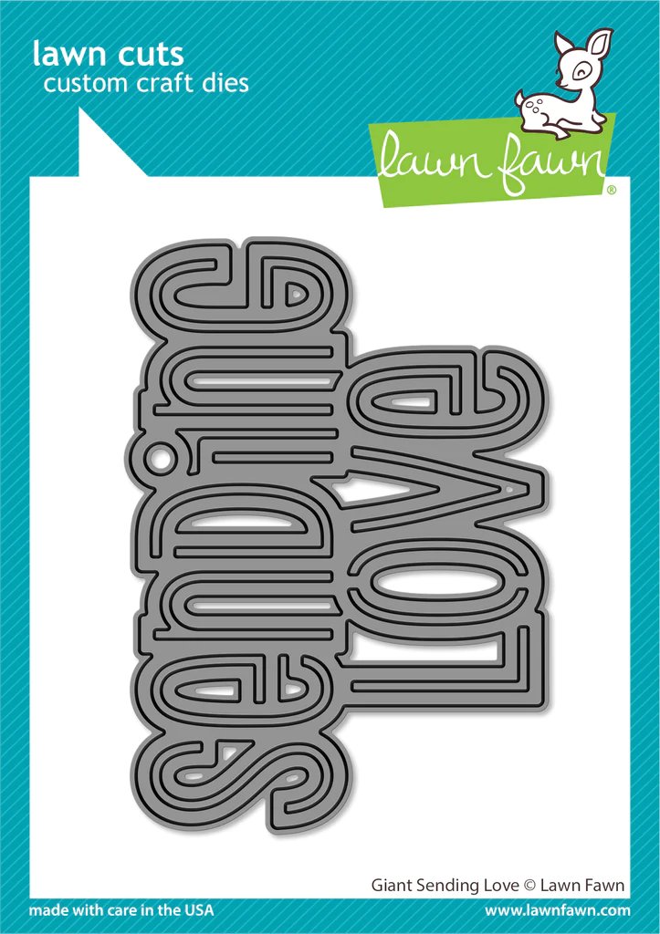 Giant Sending Love Lawn Cut Dies - Lawn Fawn