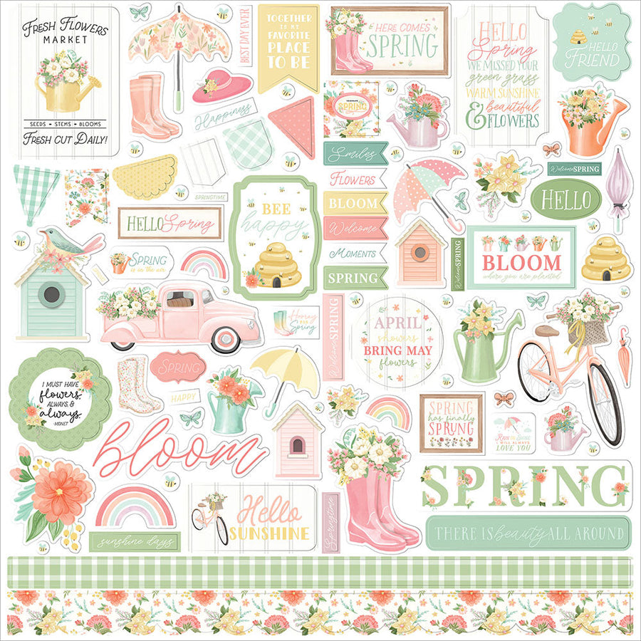 Here Comes Spring Element Sticker - Carta Bella