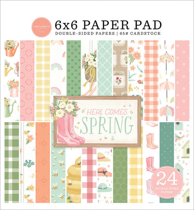 Here Comes Spring 6" x 6" Paper Pad - Carta Bella