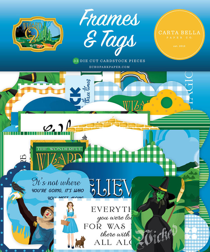 Wizard Of Oz Frames & Tags - Carta Bella