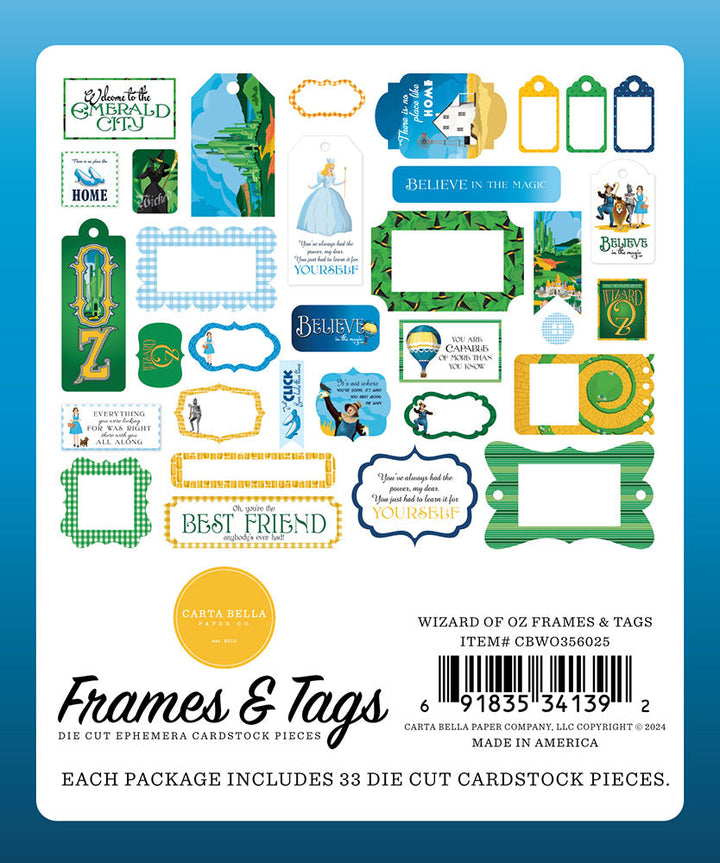 View 3 of Wizard Of Oz Frames & Tags - Carta Bella