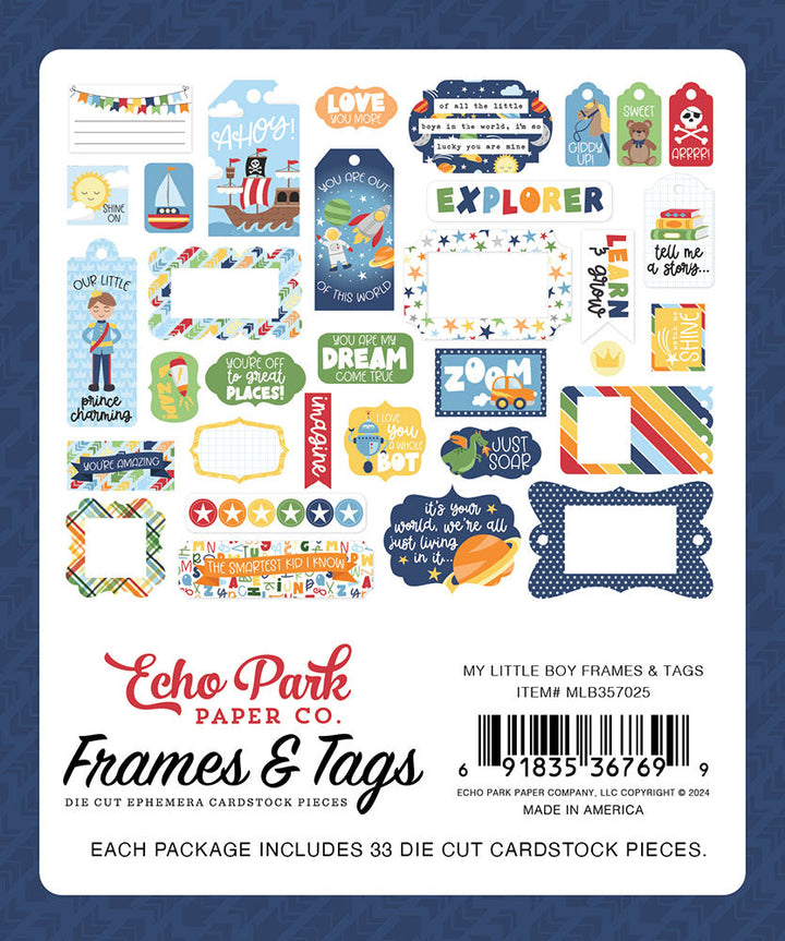 View 3 of My Little Boy Frames & Tags - Echo Park