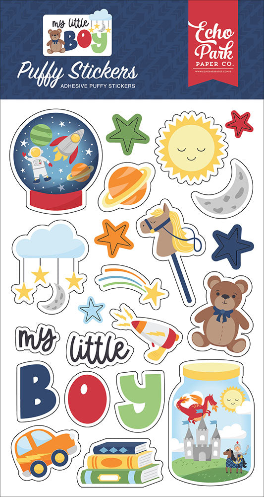 My Little Boy Puffy Stickers - Echo Park