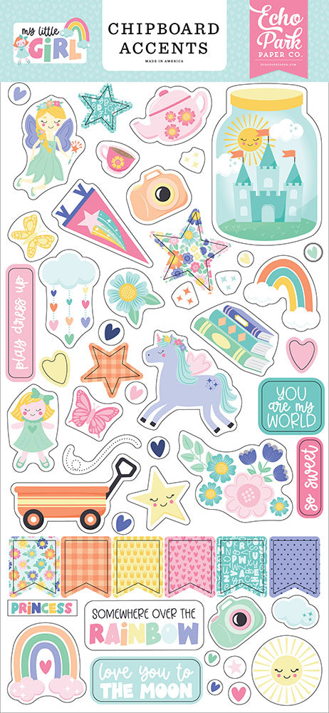 My Little Girl Chipboards Accents - Echo Park