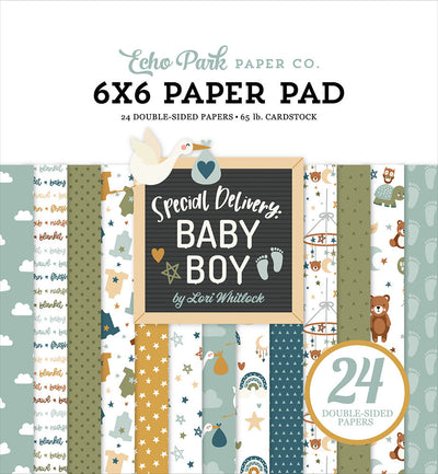 Special Delivery Baby Boy 6" x 6" Paper Pad - Echo Park