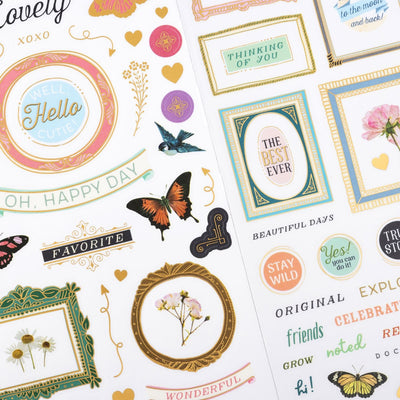 Cardstock Stickers with Gold Foil Accents, 6x12 - Brighton Collection - BoBunny