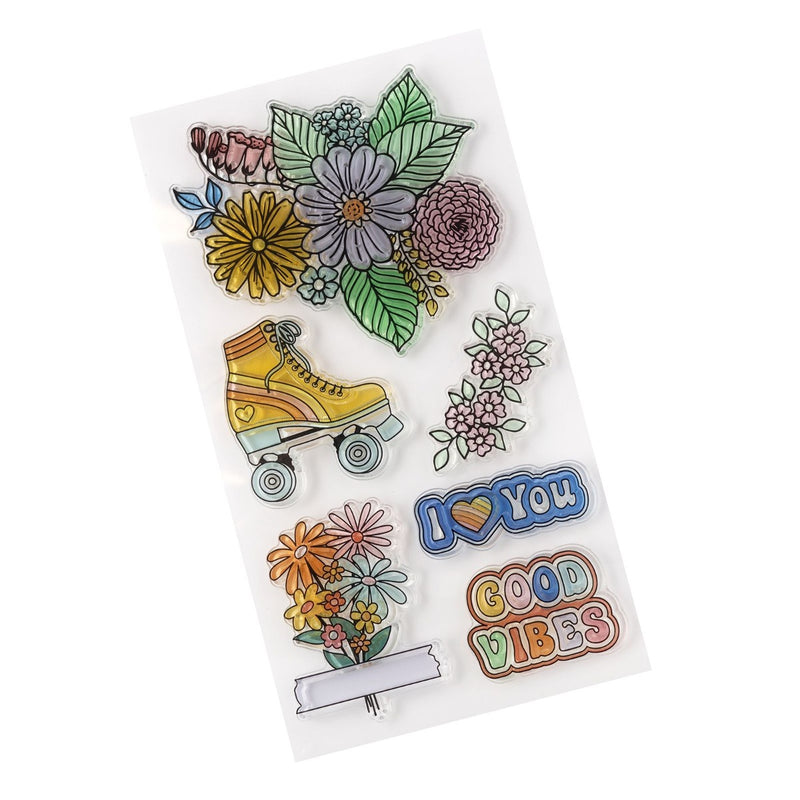 Clear Acrylic Stamp - Jen Hadfield - Flower Child Collection - American Crafts