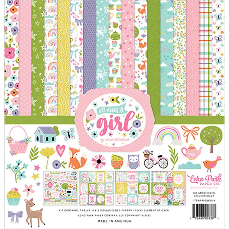 Echo Park Collection Kit 12 inch x12 inch All About A Girl