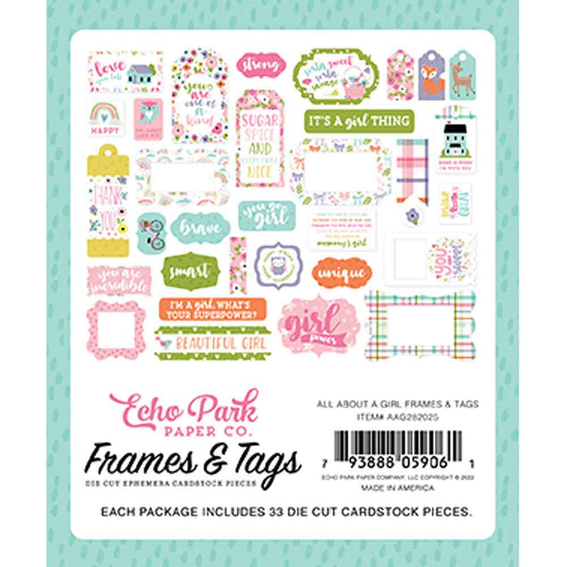 All About a Girl Frames & Tags - Lori Whitlock - Echo Park - Clearance