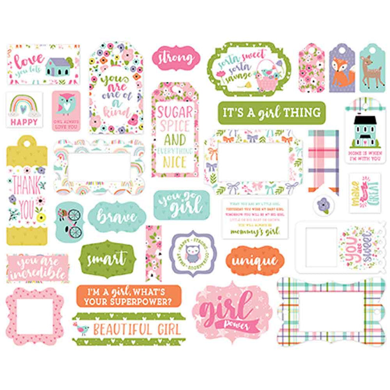 All About a Girl Frames & Tags - Lori Whitlock - Echo Park - Clearance