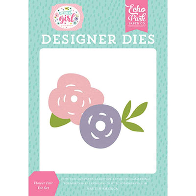 Flower Pair Die Set - All About a Girl - Lori Whitlock - Echo Park