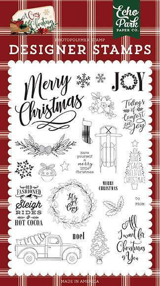 Let's Get Cozy Stamp Set - A Cozy Christmas - Echo Park - Clearance