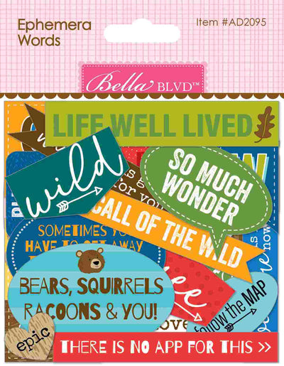 Let's Go On An Adventure Ephemera Words