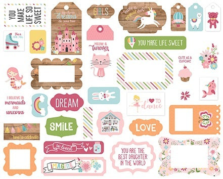 All Girl Frames & Tags - Lori Whitlock - Echo Park - Clearance