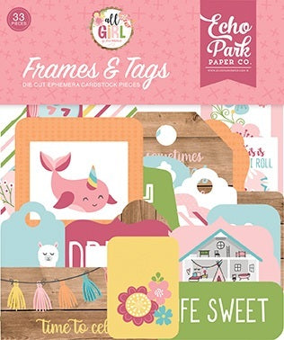 All Girl Frames & Tags - Lori Whitlock - Echo Park - Clearance