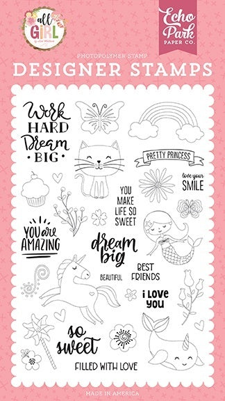 Dream Big Stamp Set-All Girl-Lori Whitlock-Echo Park