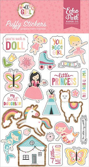 All Girl Puffy Stickers - Lori Whitlock - Echo Park - Clearance
