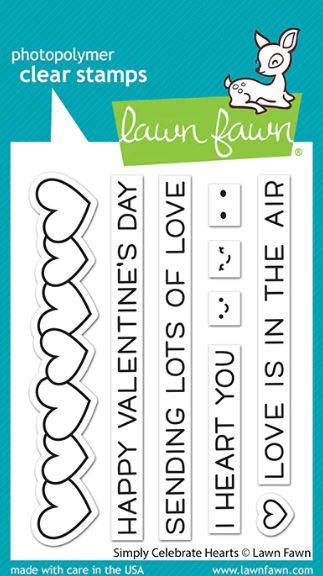 Hearts Clear Stamp Set - Simply Celebrate Collection - Lawn Fawn