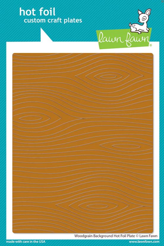 Woodgrain Background Hot Foil Plate - Simply Celebrate Collection - Lawn Fawn