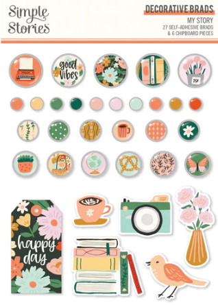 Decorative Brads - My Story Collection - Simple Stories