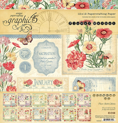 Collection Pack, 12x12 - Flower Market Collection - Graphic 45