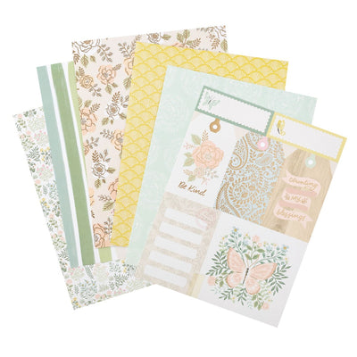 Paper Pad with Gold Foil Accent, 6x8 - Gingham Garden Collection - Crate Paper
